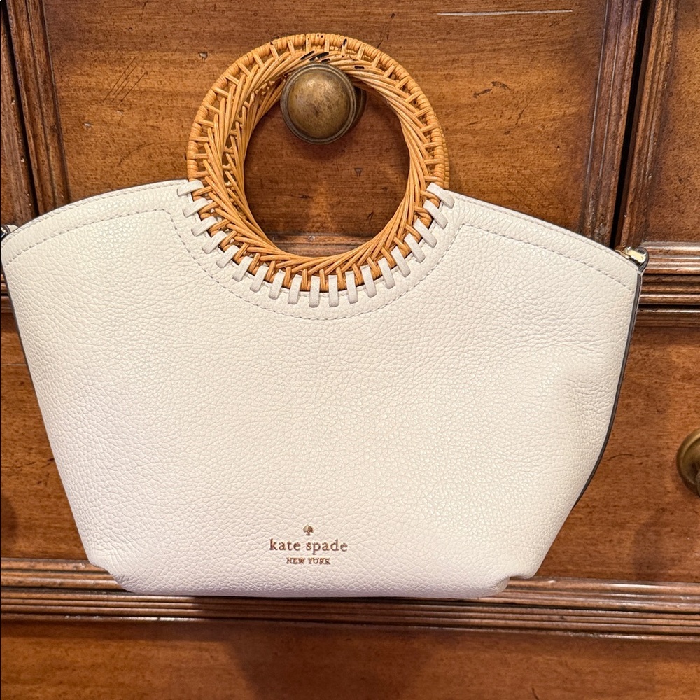 Kate Spade Cream Tote with Tan Handles